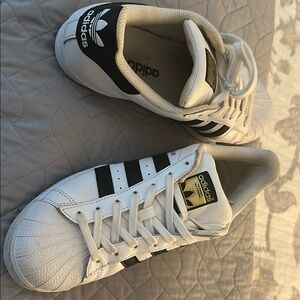 Adidas Classic White and Black Sneakers